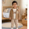 J16011: Boys Corduroy Jacket, Top & Jog Pant Outfit (2-4 Years)